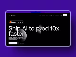 Creative Landing Page for Athina.ai