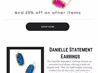 Promotional sales email for Kendra Scott