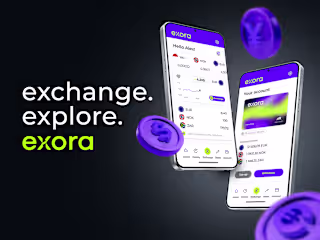 UX/UI - exora, Money Exchange App, 2025
