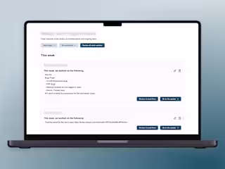 Reporting App for a design & tech agency