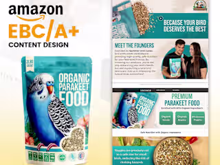 Amazon A+ Content Infographics Design - Parakeet Food