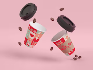 Christmas Cheer in a Cup: The Merry Box Coffee Cup Packaging
