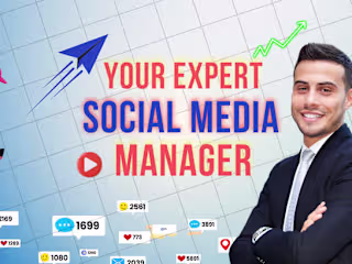 I will be your social media manager with mindblowing content cr…