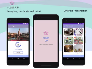 Android Presentation - Pump Up App on Behance