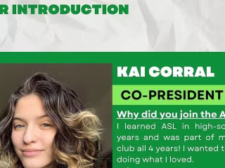 UNT ASL Club Officer Post on Instagram