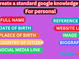 I will create a standard google knowledge panel for personal