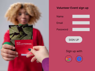 Volunteer event on Behance