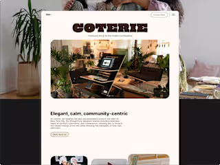 Coterie —  Real Estate Site · Framer Template Development