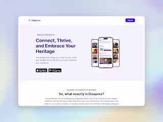 Diaspora Website Design