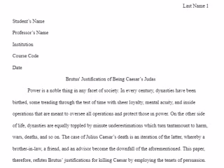 Brutus’ Justification of Being Caesar’s Judas.docx