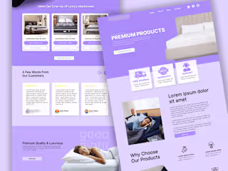 Mattress Website Design in Figma | Purple Theme