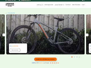 Bike rental website and webshop
