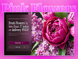 Fresh Pink Flowers Landing Page (Framer Development)