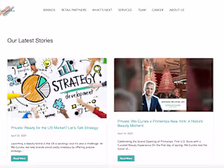 Minimalist Blog and Article Page Design for We Curate