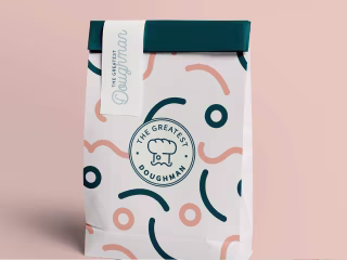 The greatest doughman - minimal & fun bakery branding 