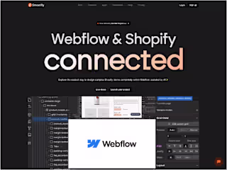Webflow and Shopify, connected! | Smootify.io