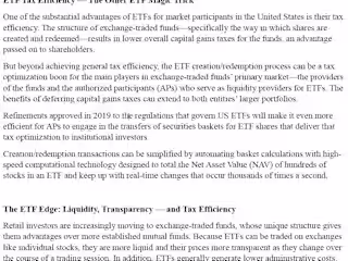 ETF Tax Efficiency