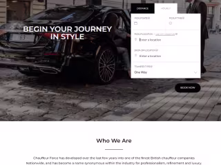 chauffeurforce.co.uk (chauffeur website in WordPress)