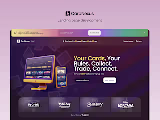 CardNexus - Framer Landing Page Development
