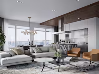 Open-Plan Living Space Design & Visualization