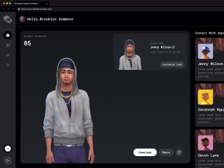 3D Character Maker Website Design, Made in Figma
