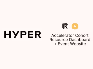 HYPER | Cohort Dashboard + Event Website