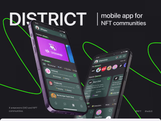 District - mobile app for crypto & NFT communities 