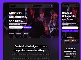 Beatnickel - Landing page