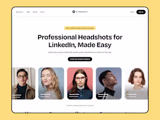 Ai headshot generator web header