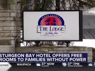 Sturgeon Bay hotel opens its rooms for families without power