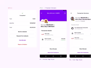 Transaction History Improvements | Mobile App Design