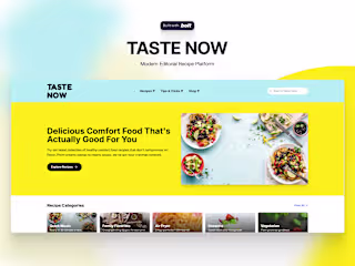 Taste Now - Recipe Platform Template