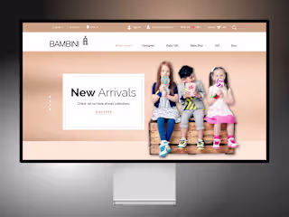 Ecommerce website landing page design