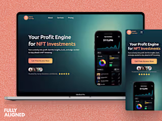 TokenTrendz - Landing Page redesign for NFT app
