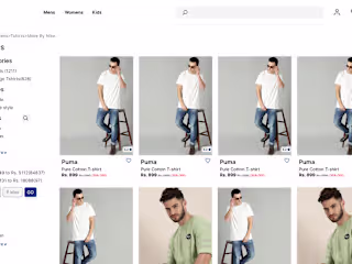 Product list on Behance