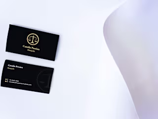 Desing business card for a lawyer