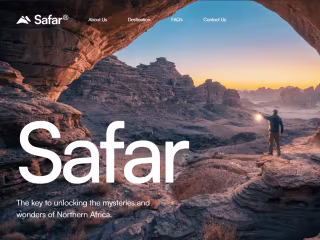Safar Landing Page - Design & Development