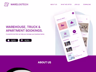 Warelogitech Landing page Design