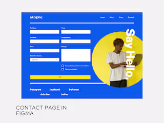 Contact Page Design for Okalpha.co