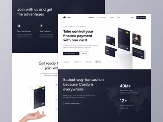 Curdo - Credit Card and Banking Service Landing Page