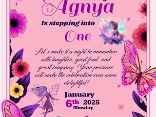 First Birthday Party invitation