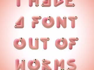 Wormies alphabet - Personal project