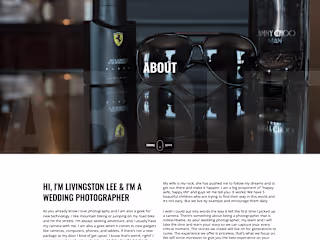 Livingston Lee Photography | Wordpress Website Redesign