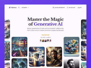 Online course landing page and member portal – Framer template