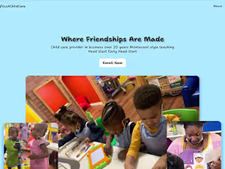 Jones Family Touch Child Care - Webflow Design