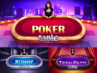 Playing Table - Poker, Rummy and Teen Patti