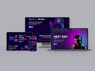 Virtual reality landing page design