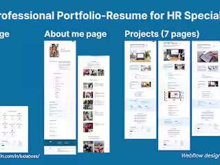 Professional portfolio-resume for HR specialist