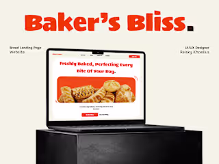Baker's Bliss. Landing Page