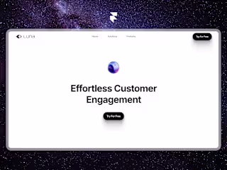 Luna AI - Minimalist Framer Landing page